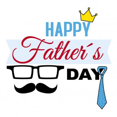 mutlu Babalar günü. Hipster baba kart
