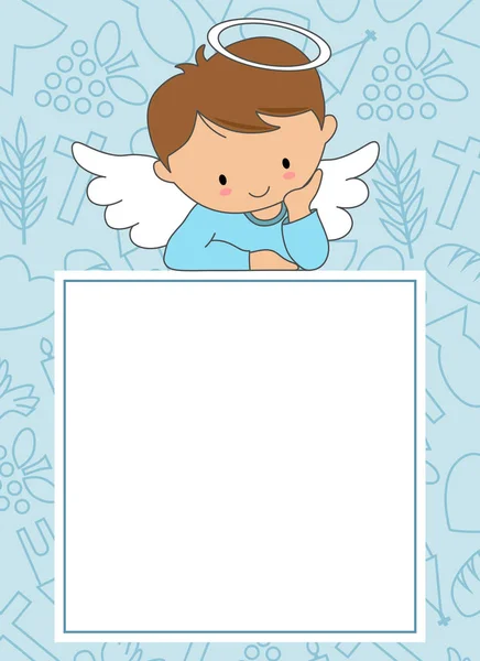 Angel Frame Met Ruimte Voor Tekst — Stockvector