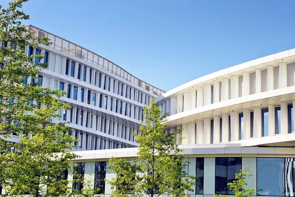  Modern bina. Modern ofis binası ile cam cephe.