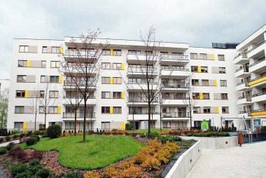 Modern apartmanın dış