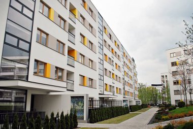 Modern apartmanın dış