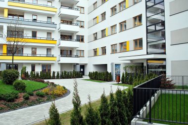 Modern apartmanın dış