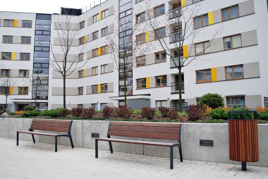 Modern apartmanın dış