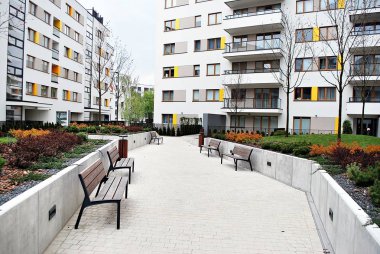 Modern apartmanın dış