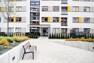 Modern apartmanın dış