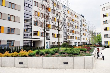 Modern apartmanın dış