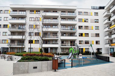 Modern apartmanın dış