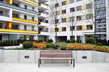 Modern apartmanın dış