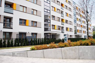 Modern apartmanın dış