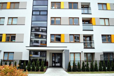 Modern apartmanın dış