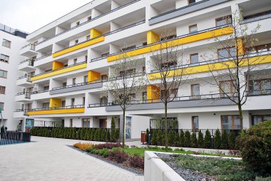Modern apartmanın dış
