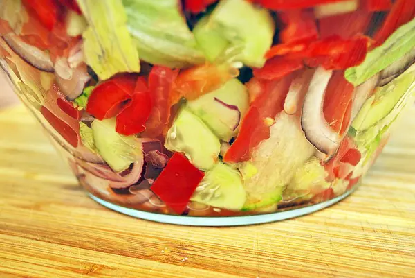 Primo piano dell'insalata greca — Foto Stock