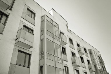  Modern, lüks apartman. Siyah ve beyaz