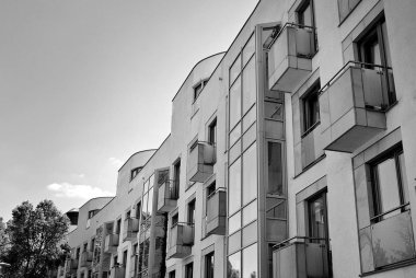  Modern, lüks apartman. Siyah ve beyaz