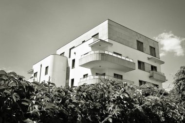 Modern, lüks apartman. Siyah ve beyaz