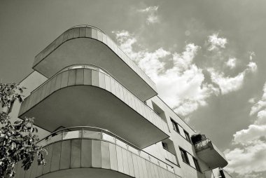 Modern, lüks apartman. Siyah ve beyaz