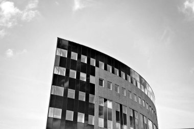 Modern, lüks apartman. Siyah ve beyaz