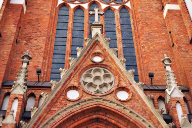 Gotik Kilisesi. Gotik mimarisi. Gotik pencere.