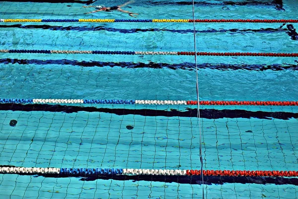 Schwimmen im Schwimmbad — Stockfoto