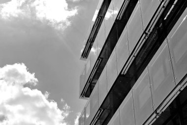  Modern, lüks daire Building.Black ve beyaz.
