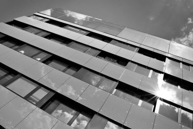  Modern, lüks daire Building.Black ve beyaz.