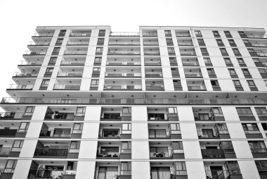  Modern, lüks daire Building.Black ve beyaz.