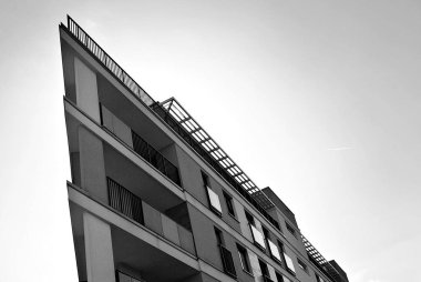  Modern, lüks daire Building.Black ve beyaz.