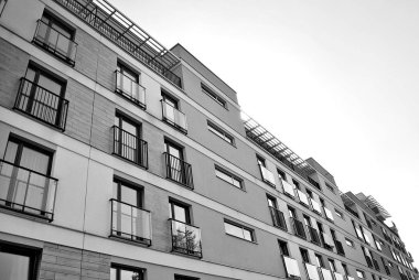  Modern, lüks daire Building.Black ve beyaz.