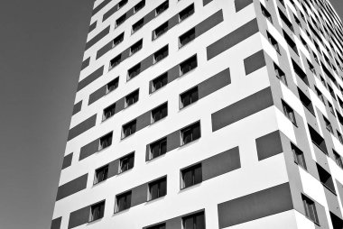  Modern, lüks daire Building.Black ve beyaz.