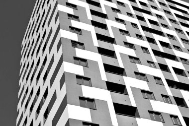  Modern, lüks daire Building.Black ve beyaz.