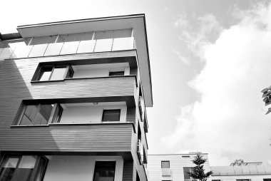  Modern, lüks daire Building.Black ve beyaz.