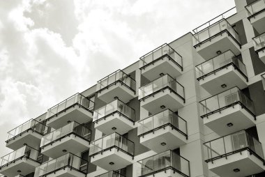  Modern, lüks daire Building.Black ve beyaz.