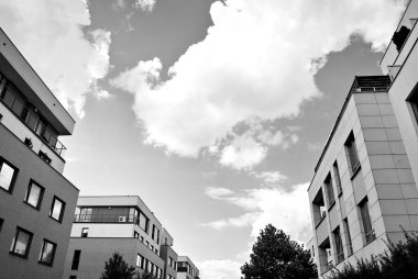  Modern, lüks daire Building.Black ve beyaz.