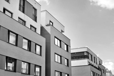  Modern, lüks daire Building.Black ve beyaz.