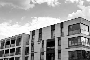  Modern, lüks daire Building.Black ve beyaz.