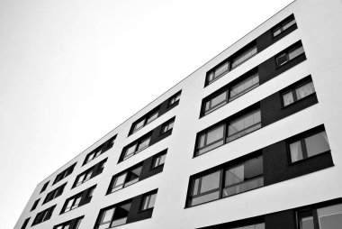  Modern, lüks daire Building.Black ve beyaz.