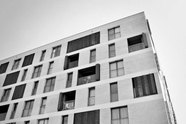  Modern, lüks daire Building.Black ve beyaz.