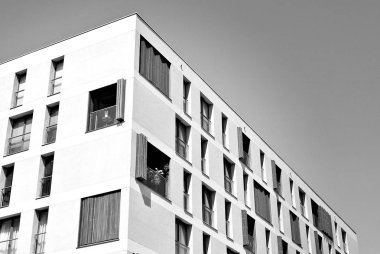  Modern, lüks daire Building.Black ve beyaz.