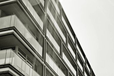  Modern, lüks daire Building.Black ve beyaz.