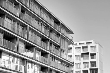  Modern, lüks daire Building.Black ve beyaz.