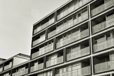  Modern, lüks daire Building.Black ve beyaz.