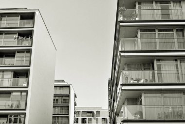  Modern, lüks daire Building.Black ve beyaz.