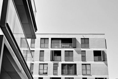  Modern, lüks daire Building.Black ve beyaz.