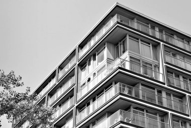  Modern, lüks daire Building.Black ve beyaz.