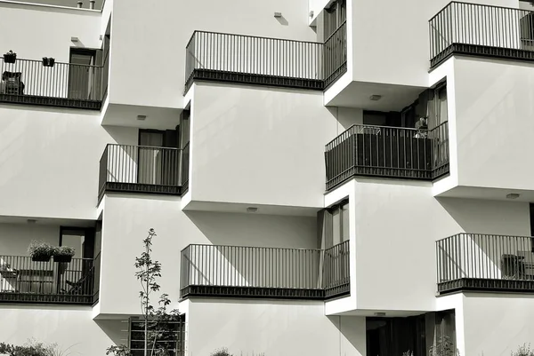   Modern, lüks daire Building.Black ve beyaz.