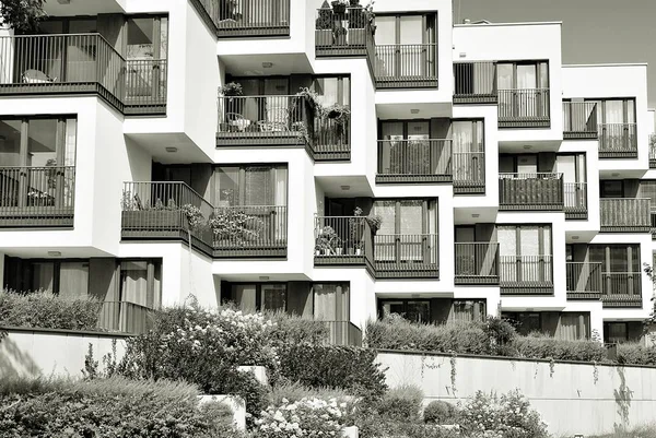  Modern, lüks daire Building.Black ve beyaz.