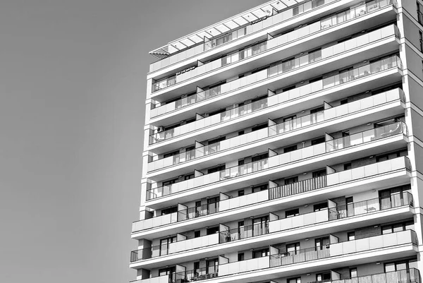  Modern, lüks daire Building.Black ve beyaz.