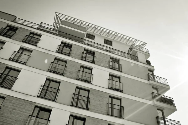  Modern, lüks daire Building.Black ve beyaz.