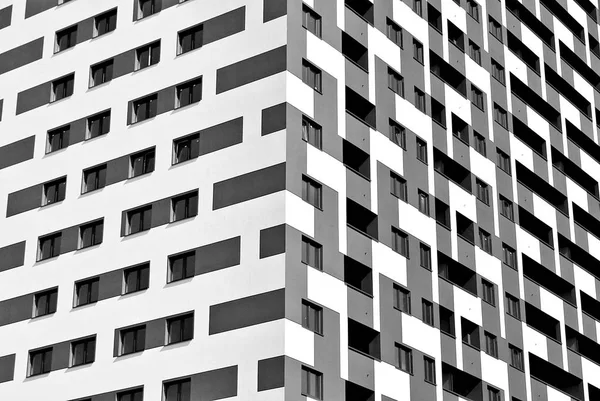 Immeuble moderne et luxueux.Noir et blanc . — Photo