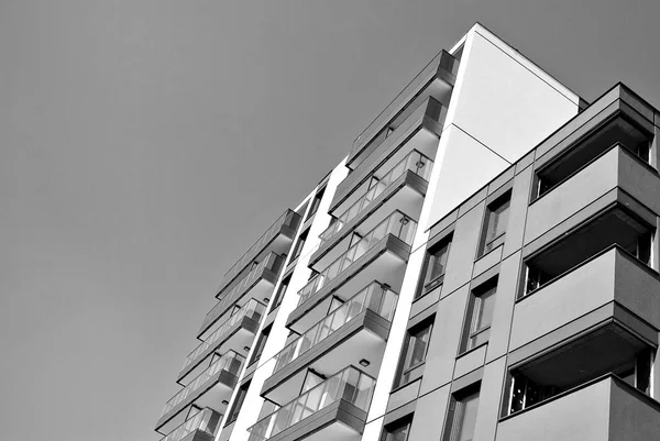  Modern, lüks daire Building.Black ve beyaz.